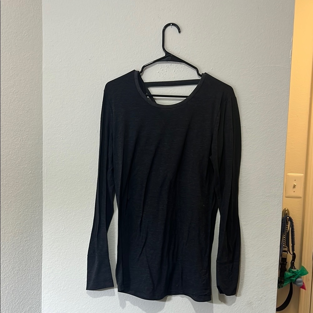 Tek Gear Fitted Black Long Sleeve Blouse